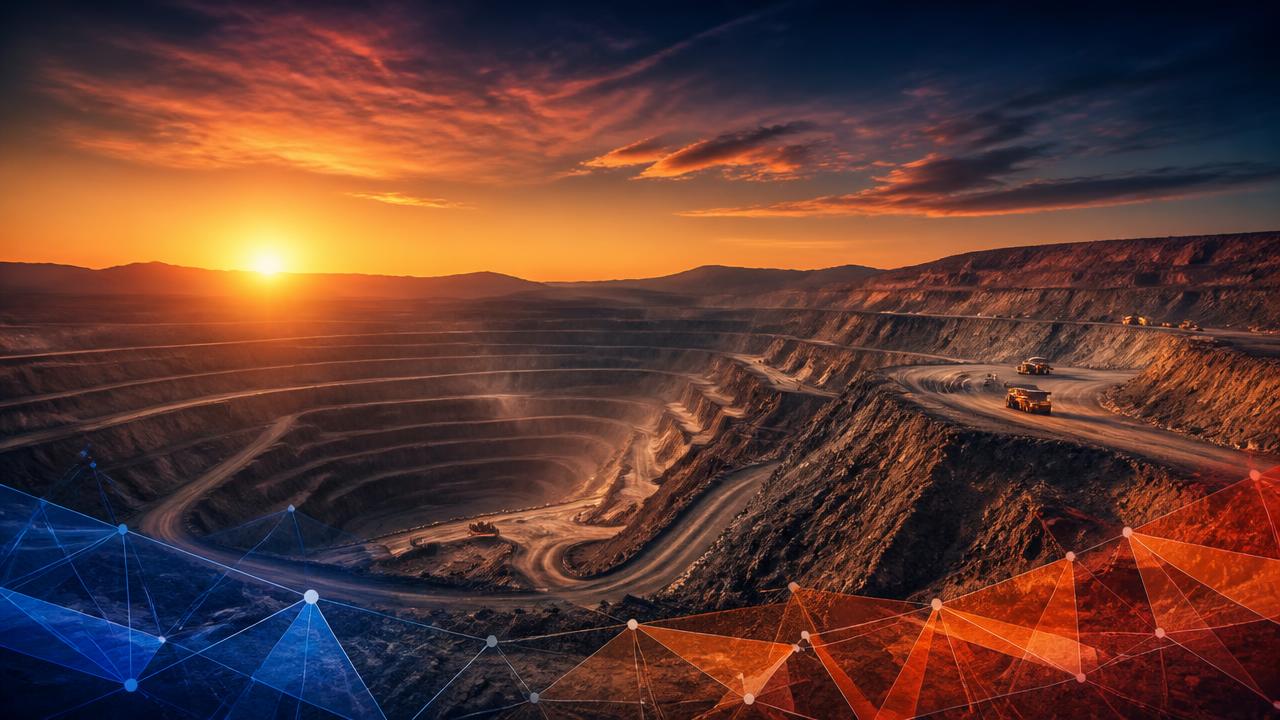 Mina a cielo abierto en Chile al atardecer — Mes de la Minería 2026, Edición Especial Auscham